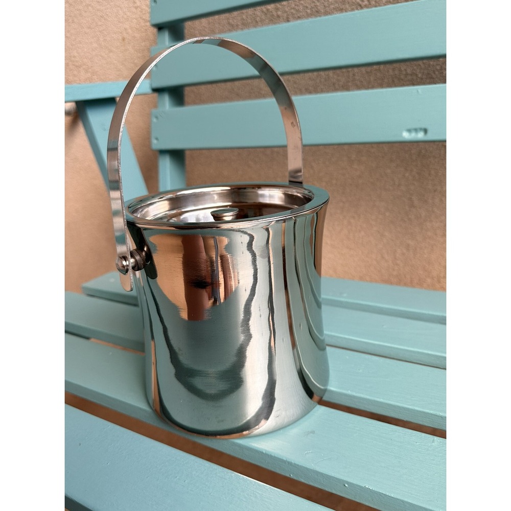 Ice Bucket Portable Stainless Steel Champagne Bar‎ Mirror Finish 6 Tall